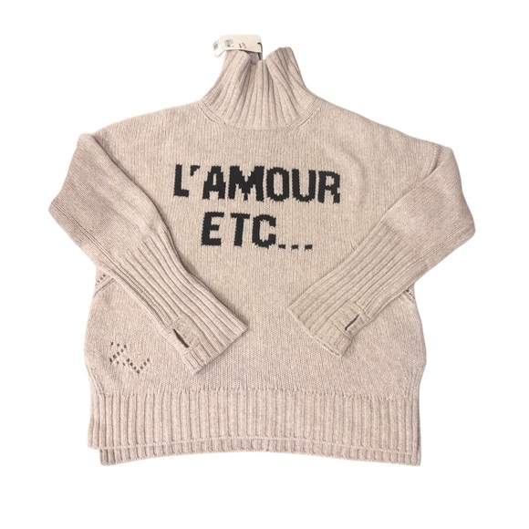 NWT ZADIG AND VOLTAIRE Beige
Merino Wool Alma L'Amour Oversized Sweater Size Sm - Picture 6 of 10